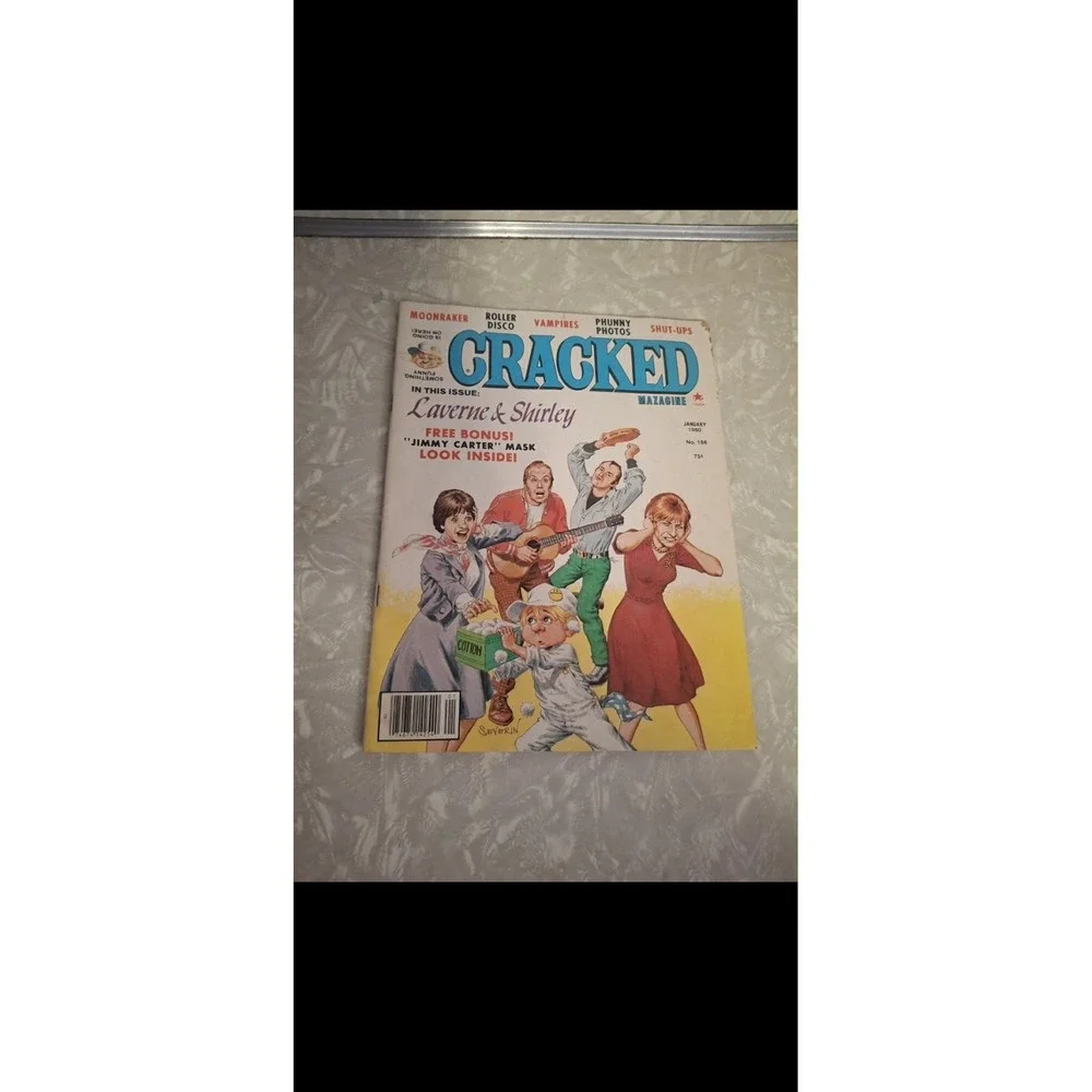 1980 CRACKED Magazine #166 G/VG 3.0 Laverne & Shirley / Jimmy Carter Mask